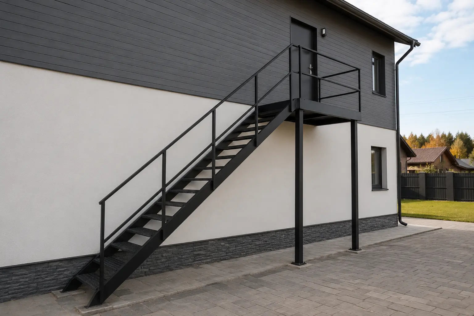Прямая на второй этаж — вариант исполнения